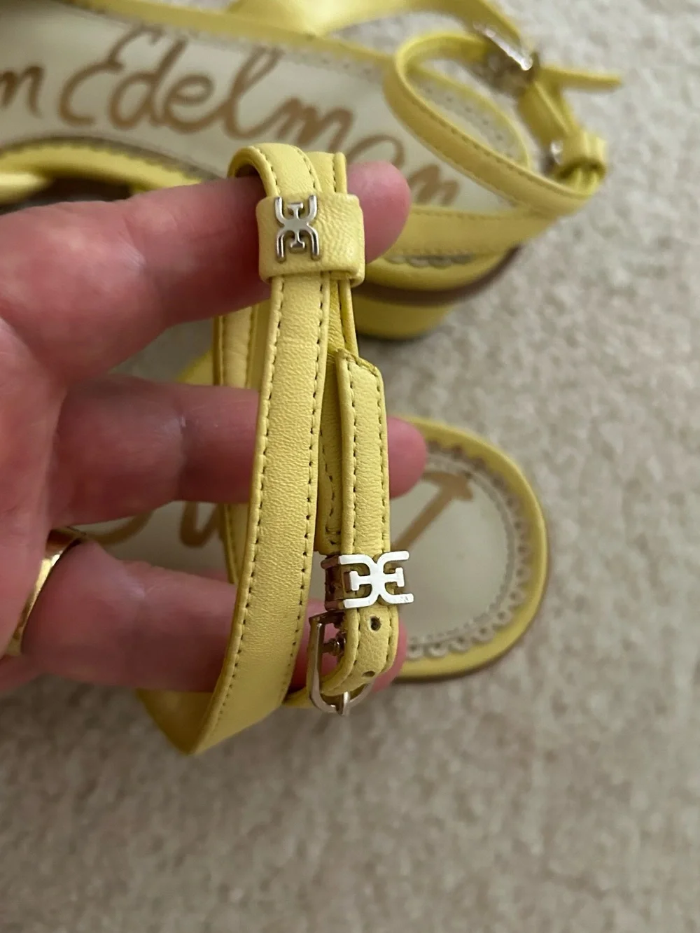Sam Edelman Lemon Knot Front Ankle-Strap Heels. Size 6 1/2 - Picture 5 of 9